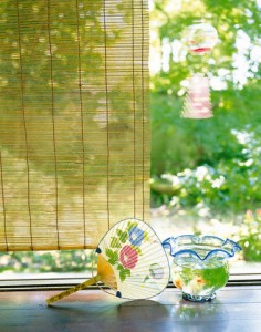 Paper Fan And Goldfish Bowl By Veranda --- Image by © Komei Motohashi/Aflo Relax/Corbis